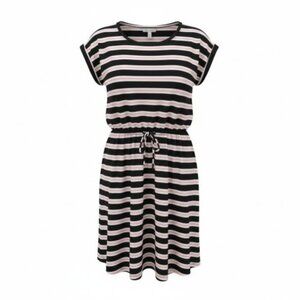 SO Navy Pink White Striped Short Sleeved Dress Girls Size 12